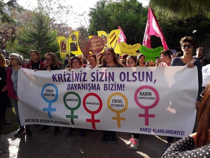 25 Kasım Kadına Yönelik Şiddeti Protesto Günü Antalya Mitingi