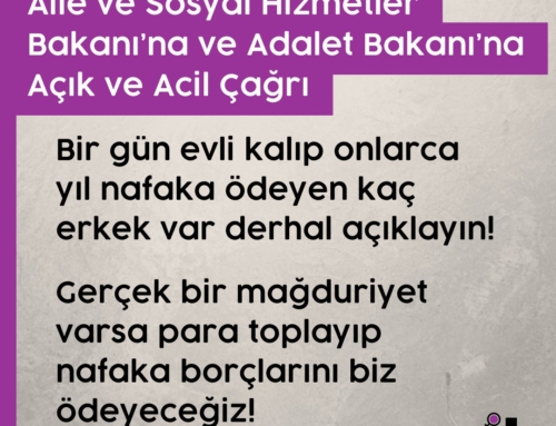 AİLE VE SOSYAL HİZMETLER BAKANI’NA VE ADALET BAKANI’NA AÇIK VE ACİL ÇAĞRI: