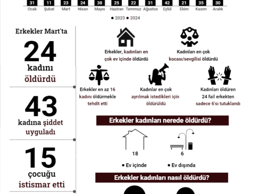 Erkekler Mart’ta 24 kadını öldürdü